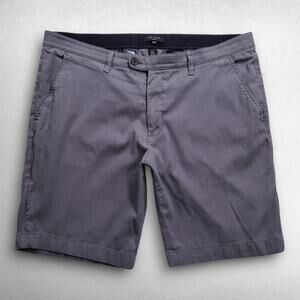 Ted Baker London Tailored Chino Shorts Men 38R Gray Stretch Preppy Quiet Luxury